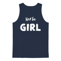 Horse Girl - Horse — Lovers Gift Unisex Tank Top - Navy – 1