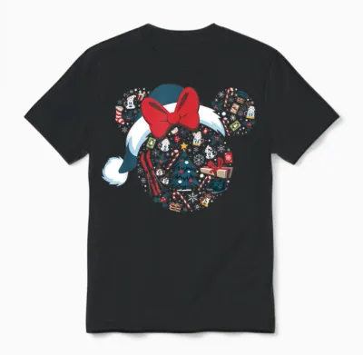 Disney Minnie Mouse Icon Winter Lodge Unisex T-Shirt - Black