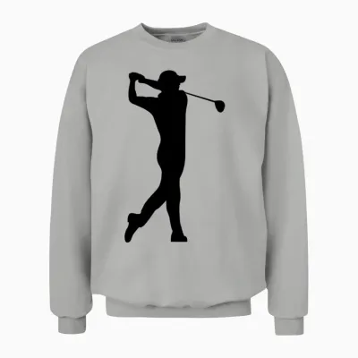 Golfer Silhouette Golf Player - Gift Idea Unisex Sweatshirt - Ash