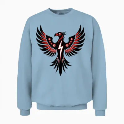 Thunderbird Indigenous Peoples Day Tribal Native American Unisex Sweatshirt - Light Blue