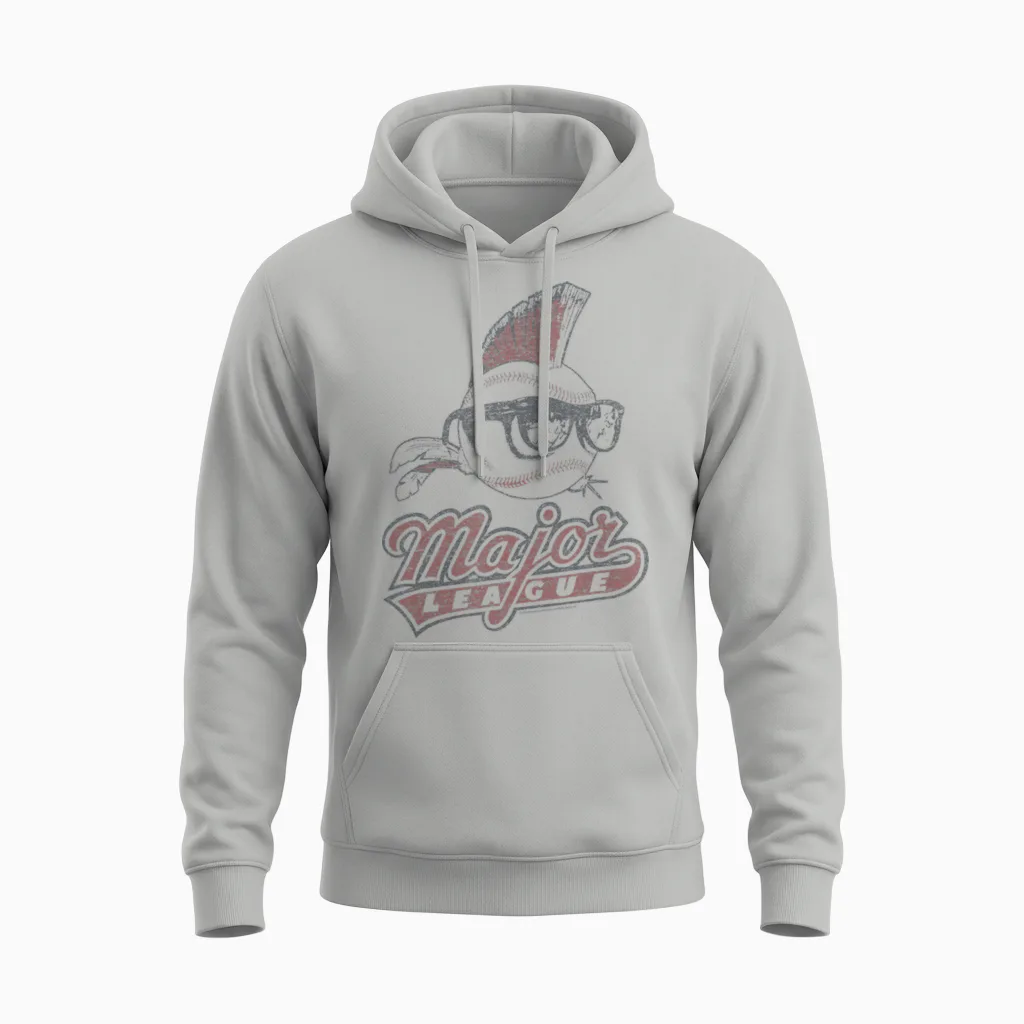 Major League Vintage Logo Unisex Hoodie in Ash