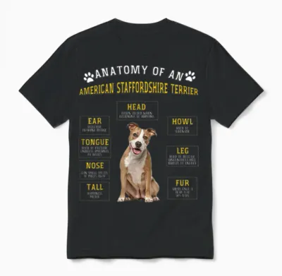 Lustige Anatomie Amstaff Geschenke Für Frauen Und Männer Unisex T-Shirt - Black