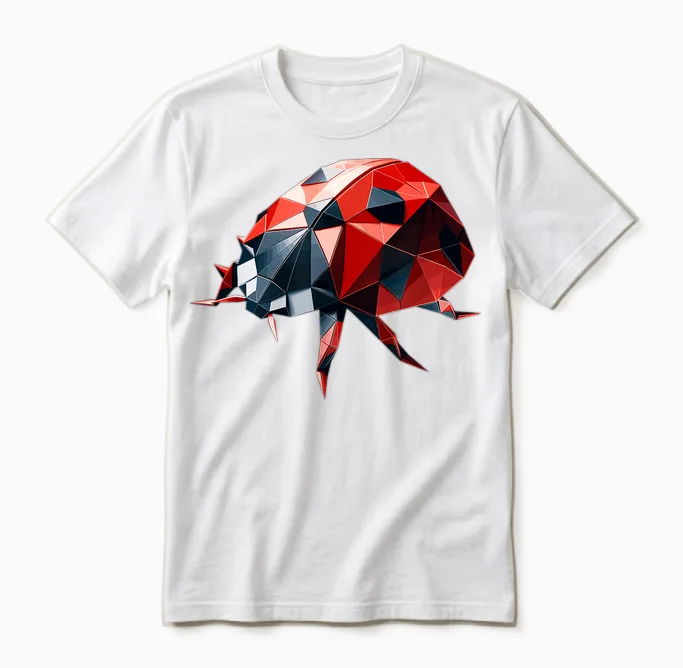Origami Art Ladybug Insects Ladybugs Unisex T-Shirt in White