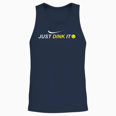 Just Dink It Funny Pickleball Unisex Tank Top - Navy