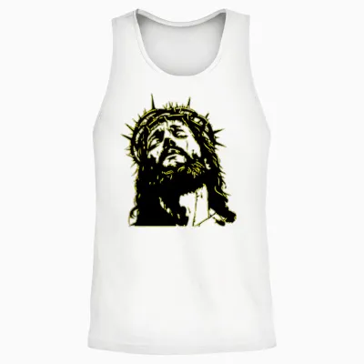 Jesus Is My Saviour (graphic Christ) (back Print) Unisex Tank Top - White