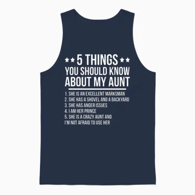 Funny Crazy Aunt Nephew Gift Unisex Tank Top - Navy