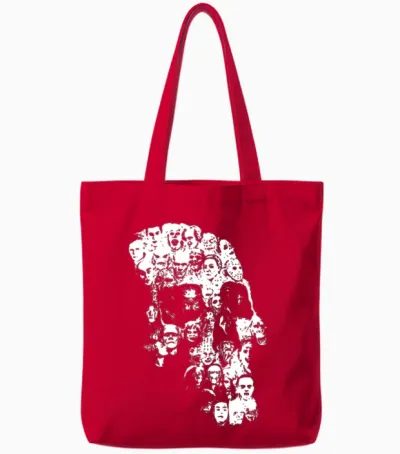 Horror Skull Tote Bags - Red