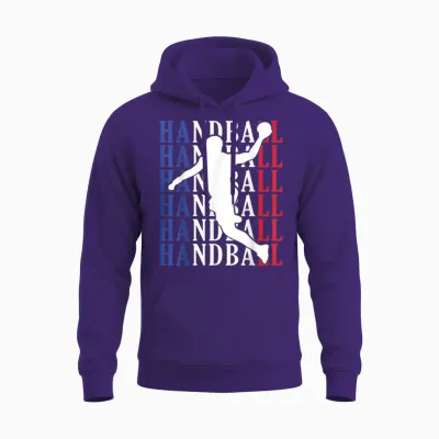 Handball Player Handball France Child Boy Funny Unisex Hoodie - Purple