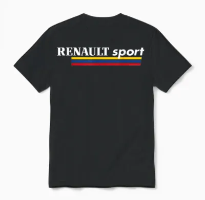 Renault Sport 1980s Retro Car Logo Unisex T-Shirt - Black