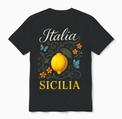Italia Sicilia - Sicilia Italienisches Souvenir Unisex T-Shirt - Black