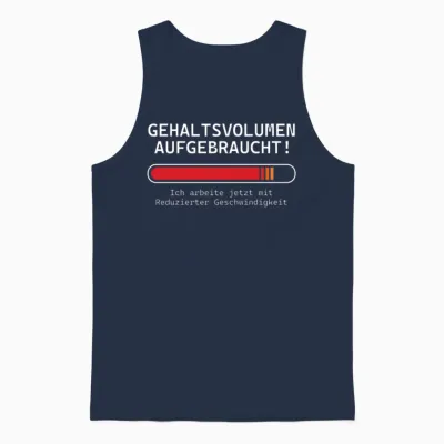 Funny Quote German Unisex Tank Top - Navy