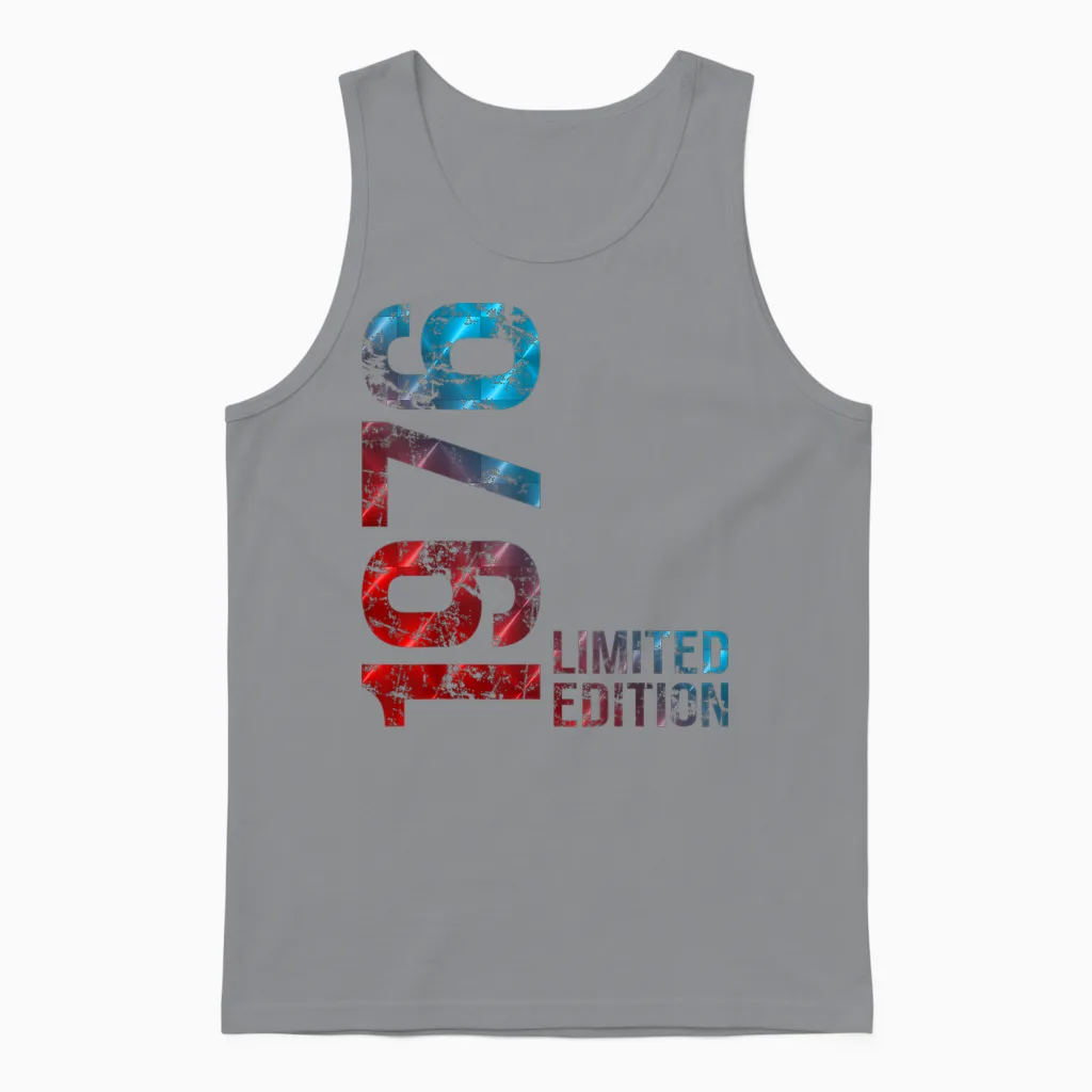 50th Birthday Man Woman 50 Years 1976 Unisex Tank Top in Sport Grey