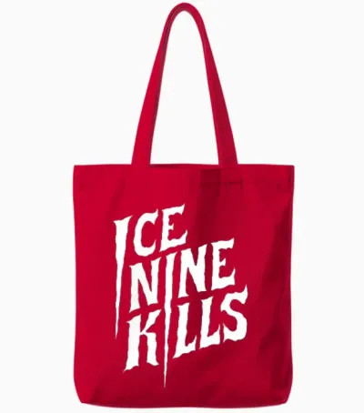Ice Nine Kills - Floral T-Shirt, Black Tote Bags - Red