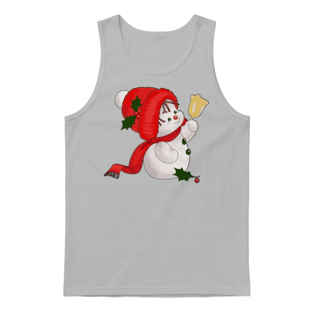 Snowman Cute Funny โ Christmas Gift Unisex Tank Top - Ash
