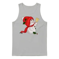 Snowman Cute Funny — Christmas Gift Unisex Tank Top - Ash – 1