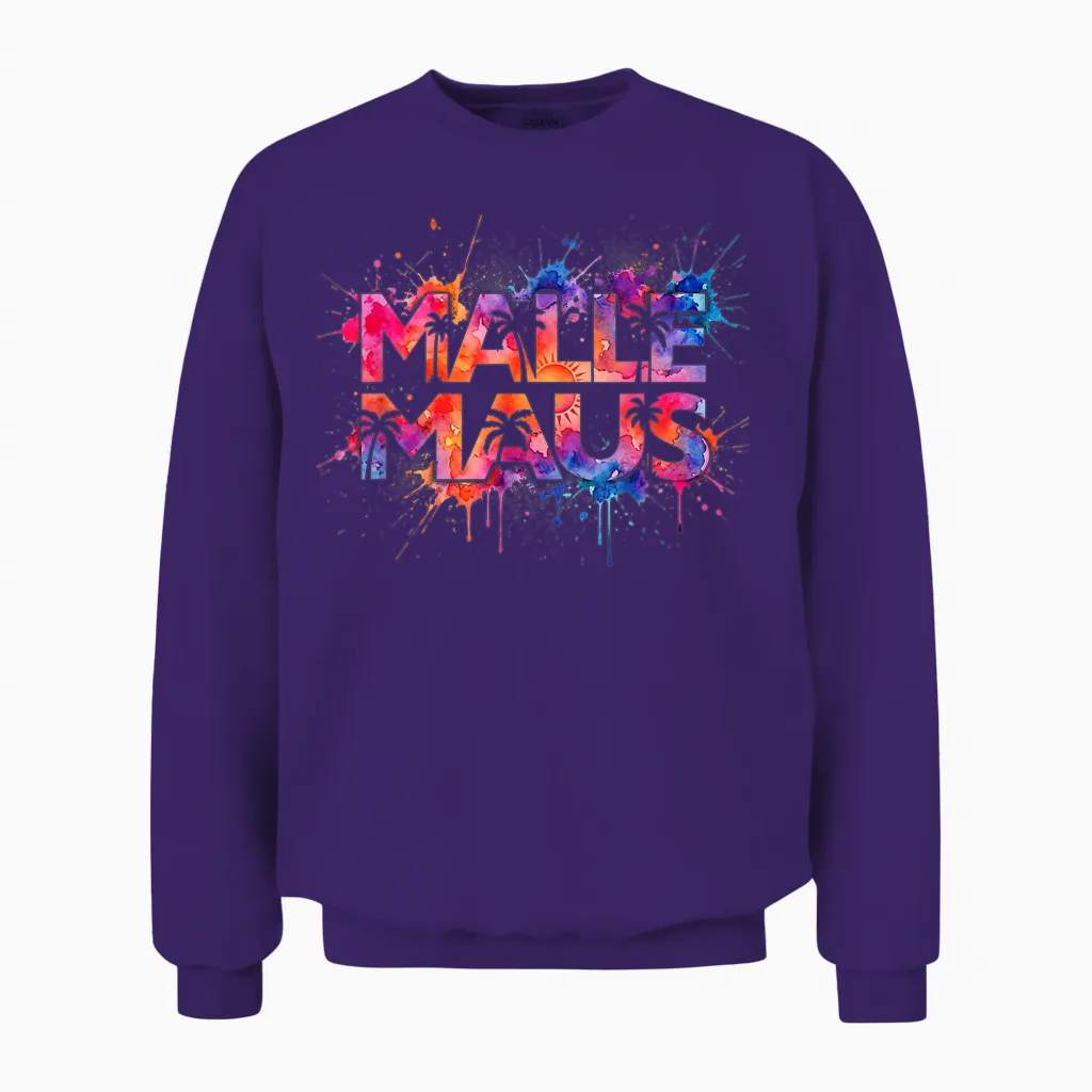 Malle Maus - Mallorca Party Outfit Junggesellinnenabschied Unisex Sweatshirt in Purple