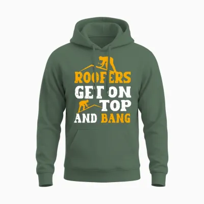 Roofer- Roofer Gift - Funny Roofer Unisex Hoodie - Military Green