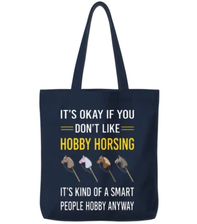 Hobby Horsing Horse Hobbyhorsing Hobbyhorse Tote Bags - Navy