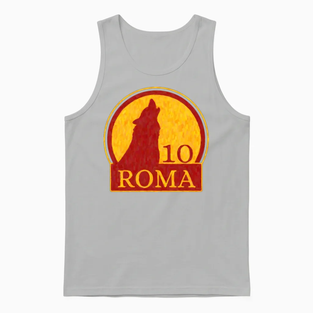 Roma Wolf Wildlife Gift Unisex Tank Top in Ash