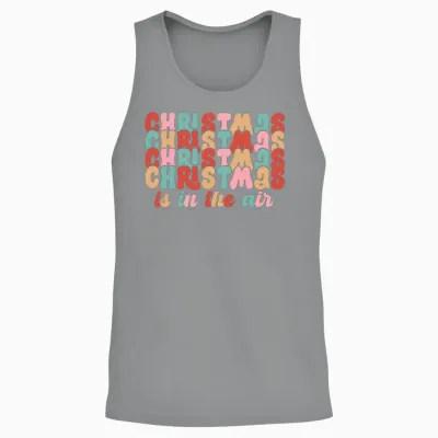 Christmas Is in the Air Retro Unisex Tank Top - Sport Grey