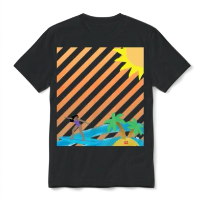 Surfer Girl - Summer Edition Unisex T-Shirt - Black