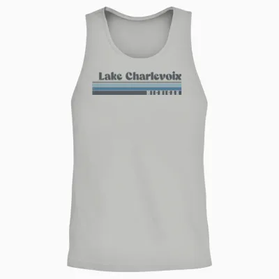 Lake Charlevoix Michigan Unisex Tank Top - Ash
