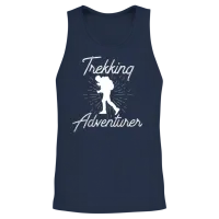 Trekking Adventurer Hike Hiking Hiker Lover Unisex Tank Top - Navy – 2