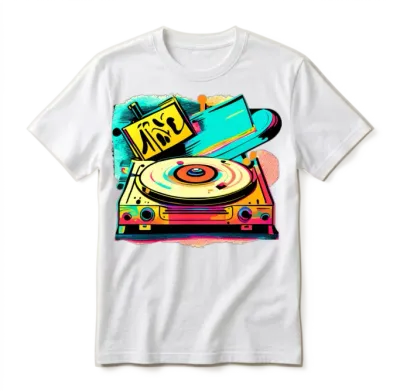 Retro Vinyl Vibes Unisex T-Shirt - White