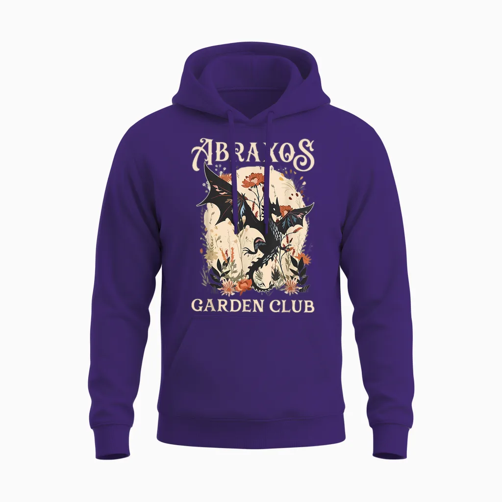 Abraxos Flower Garden Club Flower Shirt, Fantasy Book Lover Unisex Hoodie in Purple