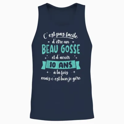 10 Years Birthday Gift Boy Beautiful Kid Gift Idea Unisex Tank Top - Navy