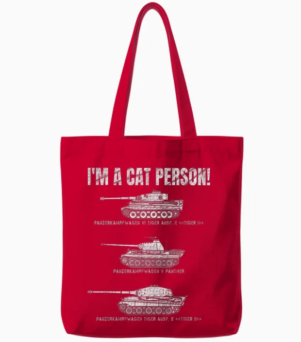 Tank Vi Tiger I German Panther Tank Lover T-Shirt, Black Tote Bags in Red