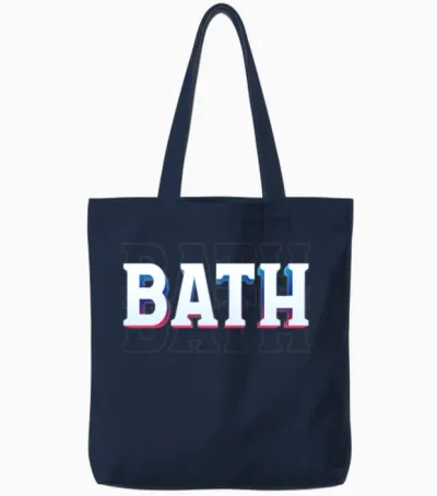 Retro - Bath Tote Bags - Navy