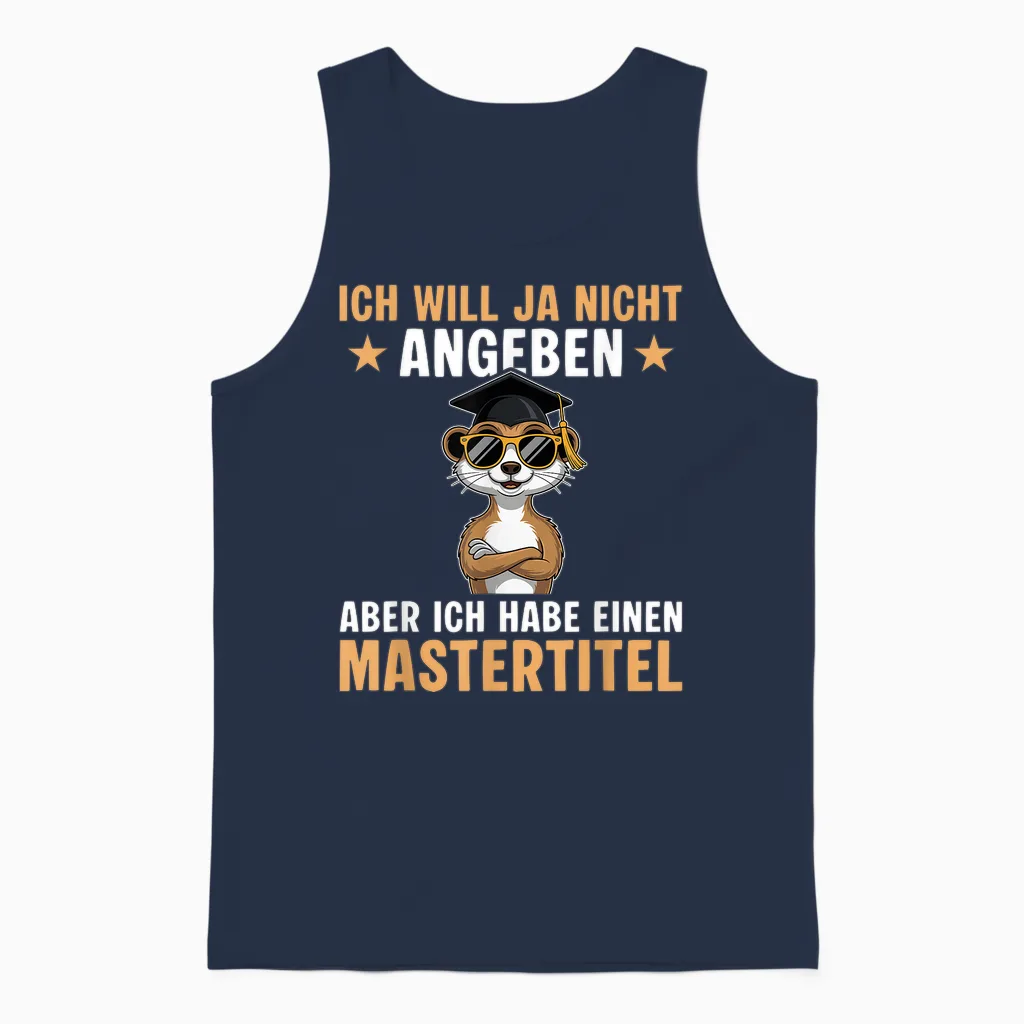 Study Passed Meerkat Master Graduation Unisex Tank Top in Navy