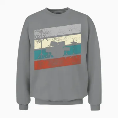 Drums Retro Unisex Sweatshirt - Sport Grey