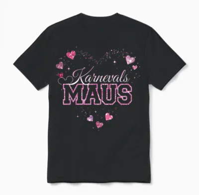 Carnival Mouse Cute Fancy Dress Motif for Women and Children Unisex T-Shirt - Black
