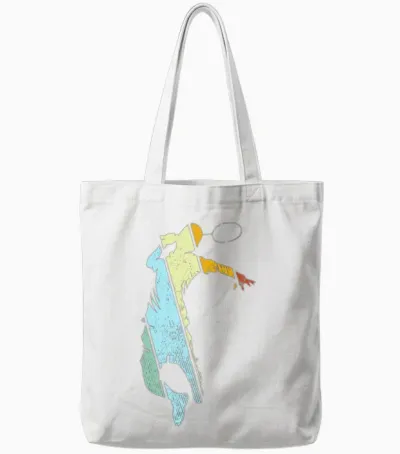 Badminton Retro Tote Bags - White
