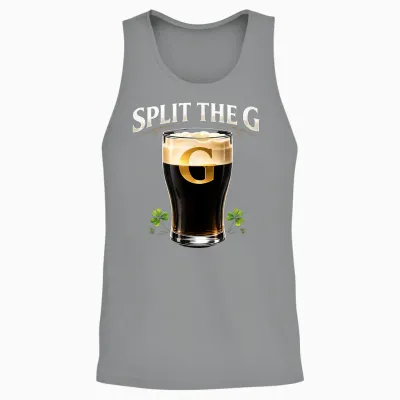 Split the G Irish Beer Tees St Patricks Day Pub Unisex Tank Top - Sport Grey