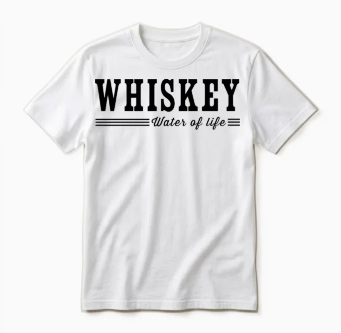 Whiskey. Water of Life Wine & Beer Gift Unisex T-Shirt in White