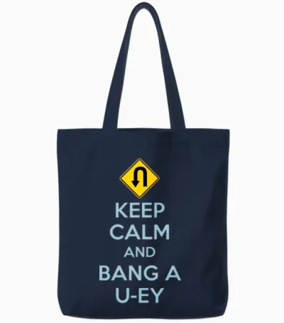 Keep Calm and Bang a U-Ey Tote Bags - Navy
