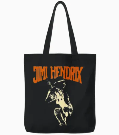 Jimi Hendrix Gitarre Tote Bags - Black