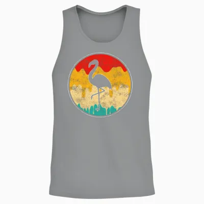Flamingo Retro Unisex Tank Top - Sport Grey