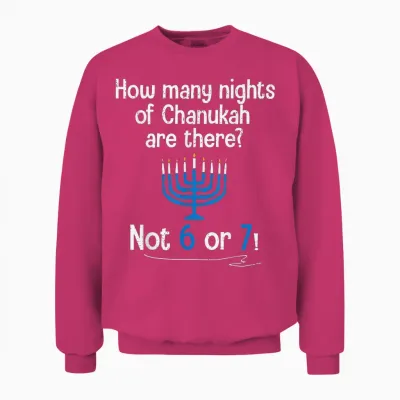 Hanukkah 67 Six Seven Meme Dreidel Jewish Menorah Chanukah Unisex Sweatshirt - Heliconia