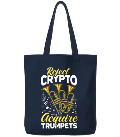 Funny Trumpet Player Gift Tote Bags - Navy