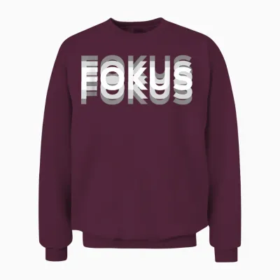 Fokus Humor Lustige Grafik T-Shirt Für Männer, Retro, Schwarz, S Unisex Sweatshirt - Maroon