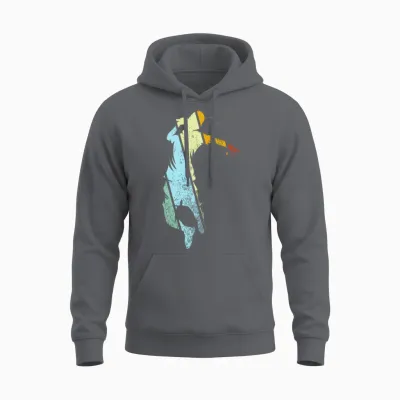 Badminton Retro Unisex Hoodie - Charcoal