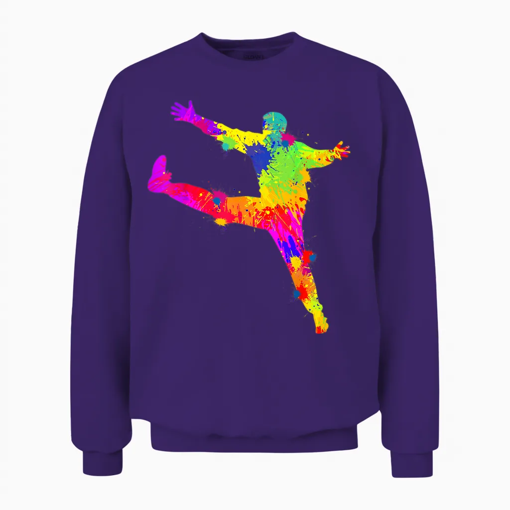 Handball Goalkeeper Handballer Men Children Boys T-Shirt, Black, S Unisex Sweatshirt in Purple