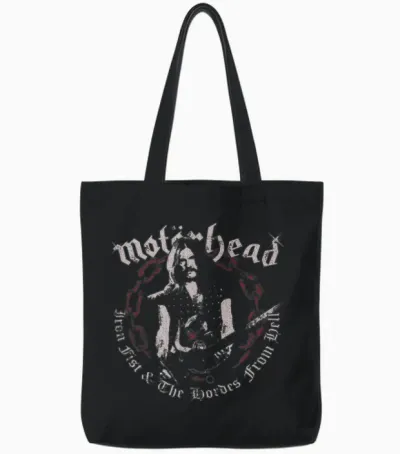 Motörhead Iron Fist Lemmy Lordes Tote Bags - Black