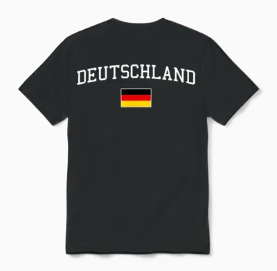 Deutschlandflagge Herren Damen Kinder Deutschland Unisex T-Shirt - Black