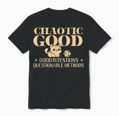 Chaotic Good - Rpg Tabletop Games D20 Tabletop Unisex T-Shirt - Black