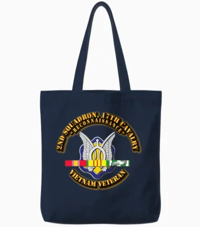 2nd Squadron, 17th Cavalry Tote Bags - Navy
